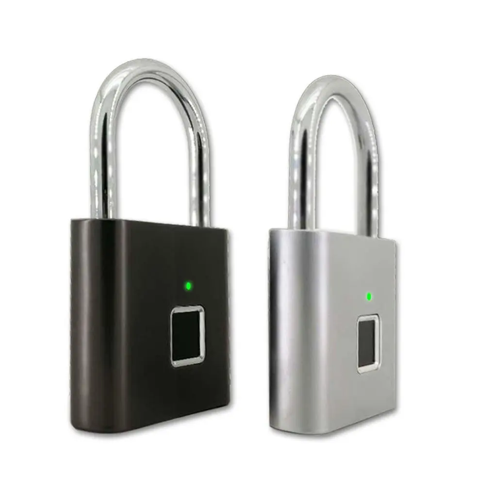 

Security Keyless USB Rechargeable Door Lock Fingerprint Smart Padlock Quick Unlock Zinc alloy Metal Portable