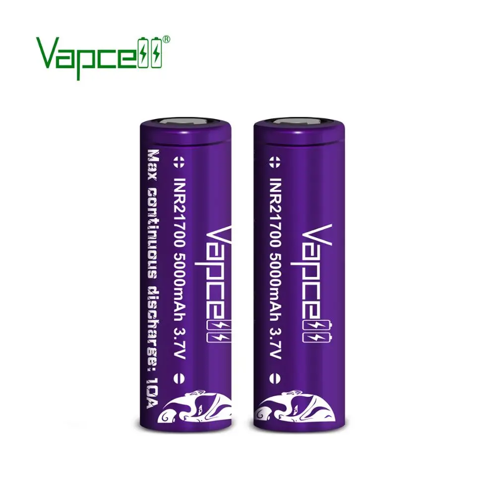1 доллар купон Vapcell перезаряжаемый литий-ионный аккумулятор высокого качества fo 21700 аккумулятор 21700 5000 мАч 10A M50