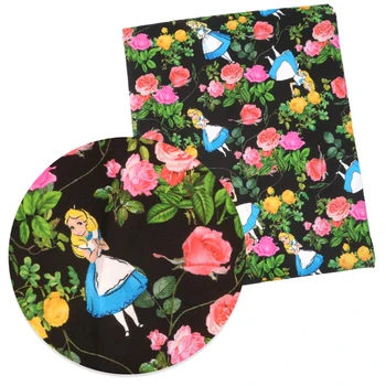 

50*145CM Girls 100% Cotton Fabric for Tissue Kids Bedding Home Textile for Sewing Doll Clothes Quilting Wedding Party,1Yc4159