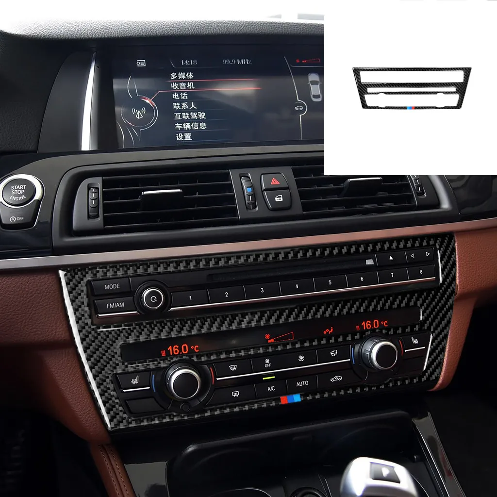 

Carbon Fiber Car CD Control Panel Sticker CD Frame CD Panel Decoration for BMW 5 Series F07 5gt 535i 2010-2016 Car Styling Decal