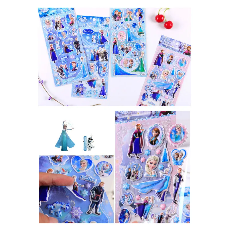 Дисней Холодное сердце Эльза Анна Принцесса Скрапбукинг для красивых наклеек для багажа чемодан Декор Noteitcase Декор игрушки 3D стикер s