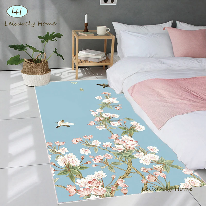 

Chinese Traditional Drawing Lamb Velvet Material Bedside Rug Carpet Living room Bedroom Study Coffee table Decorative room