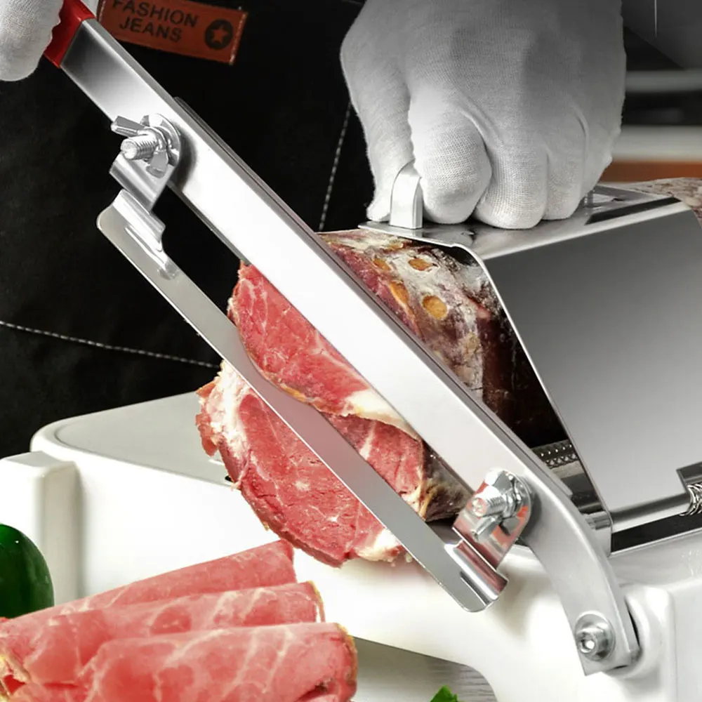 20 Cm Household Manual Stainless Steel Lamb Slicer Frozen Meat Planer Beef Herb Lamb Roll Cutter manufacturers selling commercial meat slicer meat cutter stainless steel meat cube cutter 150kg h