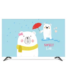 1"-80" 22 дюймов 75 дюймов экран lcd tv PC чехол декоративный капюшон занавес заяц слон собачка Кетти медведь лапа Водонепроницаемый 6 узор