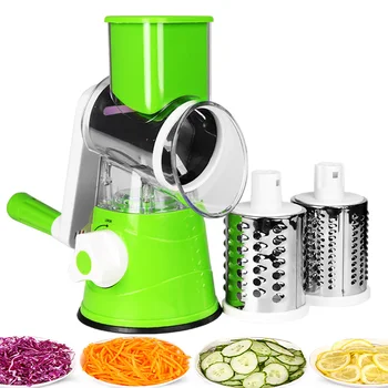 

3 In1 Multifunctional Vegetable Cutter Round Mandoline Grater for Vegetables Vegetable Spiralizer Potato Slicer Kitchen Gadgets