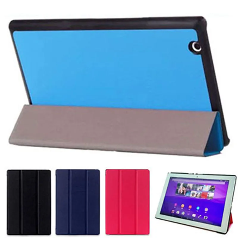 Karst тонкий Folio трехскладной кожаный чехол для крышки корпуса для sony Xperia Z4 Tablet Ultra SGP712 SGP771 10,1 "дюймовый планшетный ПК