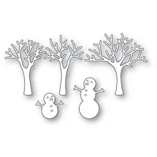 

2021 Snowman and Trees Dies Metal Cutting Dies Mold Various Card Series Scrapbook Paper Craft Knife Mould Blade Punch Cut Dies