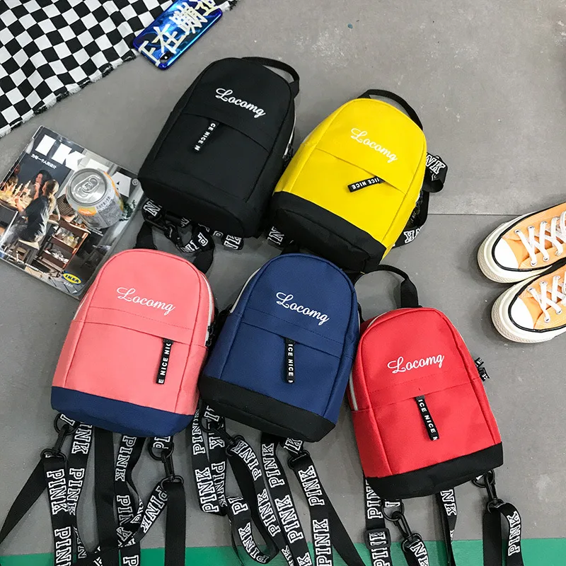 

2018 New Style Backpack Korean-style Simple Versatile Canvas Chest Bag GIRL'S Schoolbag Multi-functional Shoulder Bag Fashion