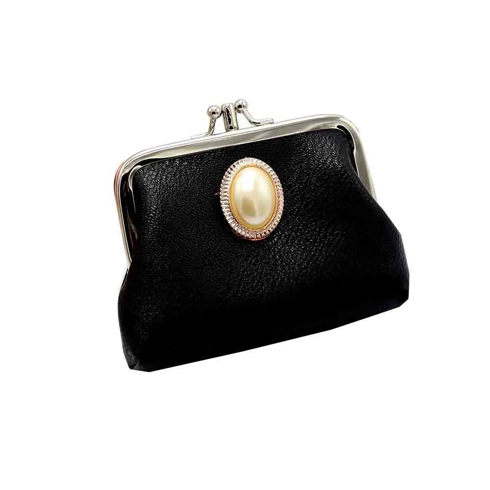 Женская сумка для хранения, кожаная роскошная сумка-клатч в стиле ретро с жемчугом, держатель для монет, carteira de couro, бумажник femme