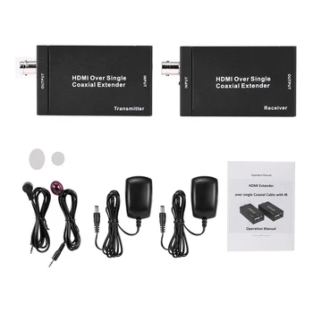 

Transmitter & Receiver IR TX RX with Cable EU/US Plug Dual Use 1080P HD Over Single Coaxial Extender For Home