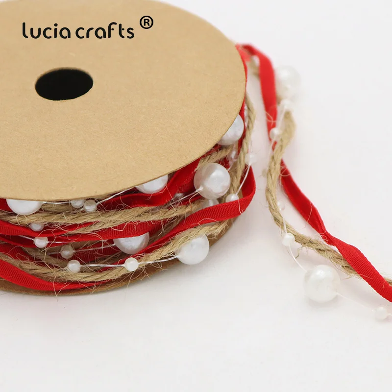 

1roll(2yards) Bead Satin Ribbons Hemp Rope Ornaments DIY Garland Christmas Tree Wedding Party Home Bracelet Decorations040051083