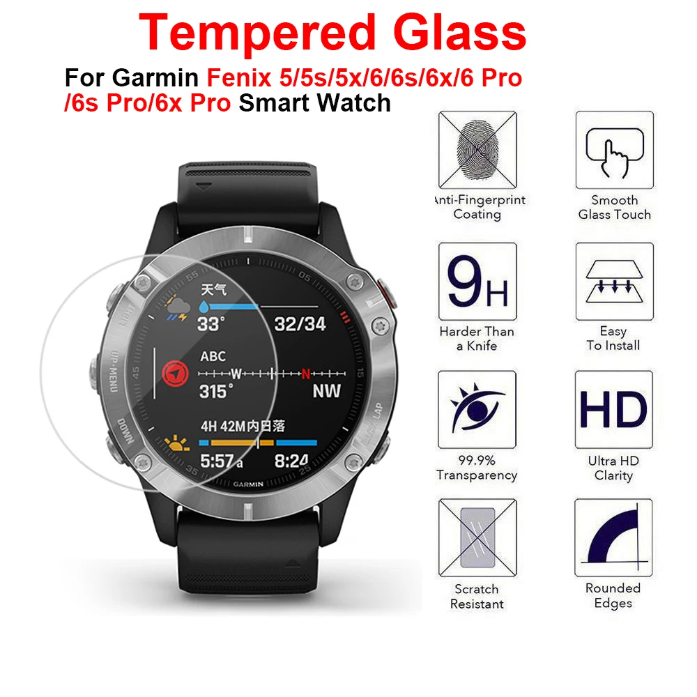 Premium HD Tempered Glass Screen Protector for Smartwatches (2-Pack)