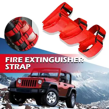 Car Roll Bar Fire Extinguisher Holder Car Accessories Fire Extinguisher Mount Strap for Jeep Wrangler TJ JK JL 97-18 1