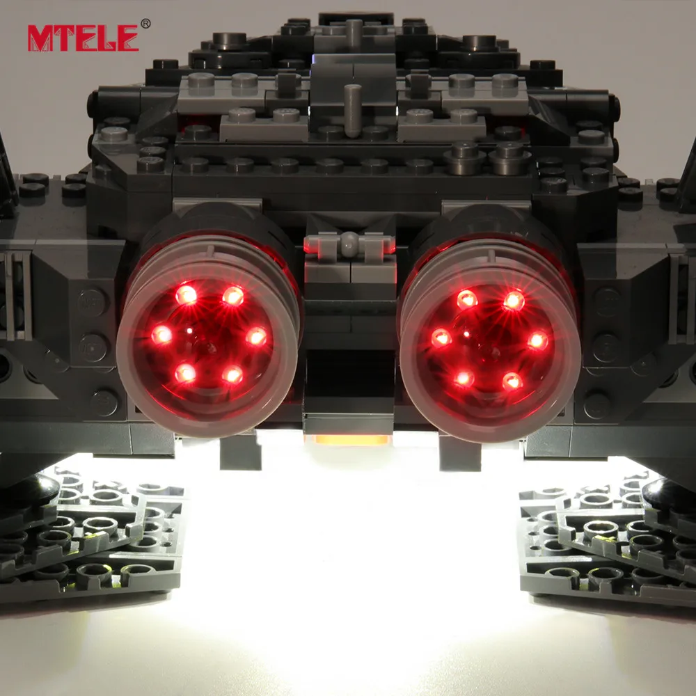MTELE брендовый светодиодный светильник для Kylo и ren's Command Shuttle светильник ing комплект совместим с 75104 не включает модель