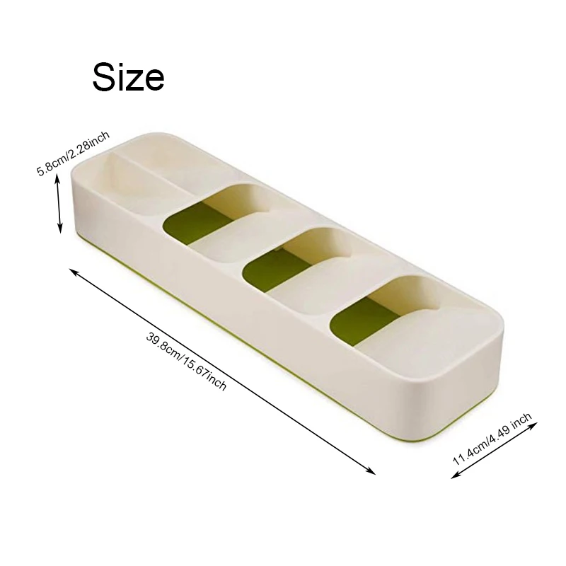 Экологичный лоток для кухонного ящика, ложка, нож, вилка, посуда, отделительная отделочная коробка для хранения столовых приборов, органайзер, контейнер