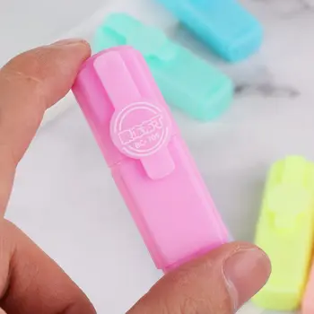 

6 Pcs/Pack Kawaii Creative Jelly Pudding Shape Sticks Fluorescent Pen Highlighter Pen Cartoon Cute Mini Stationery