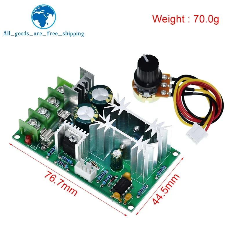 DC10-60V Motor Speed Control PWM Motor Speed Controller Switch 20A Current Voltage regulator High Power Drive Module dc motor speed controller electric motor speed controller motor speed controller voltage regulator