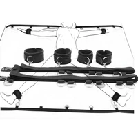 Zurückhalteset, BDSM-Bondage, Handschellen und Fußfesseln, Sklave auf dem Bett, offenes Bein, Flirt, Sexspielzeug für Frauen, Paare, Erotik, kein Vibrator 3