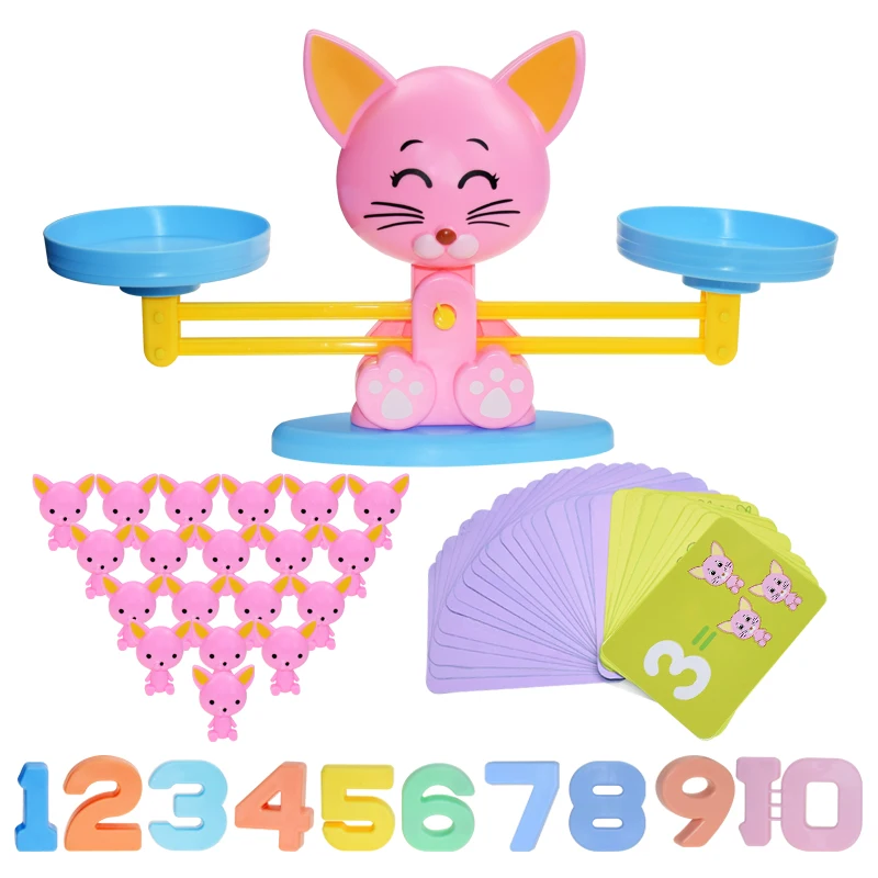 Montessori Math Toy Digital Monkey Balance Scale Educational Math Penguin Balancing Scale Number Board Game Kids Learning Toys 10
