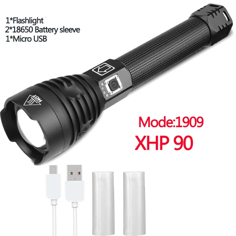Самый мощный Xlamp XHP90 Z901909 светодиодный фонарик мощность 26650 или 18650 батарея vs xhp70.2 тактический фонарик - Испускаемый цвет: Package A
