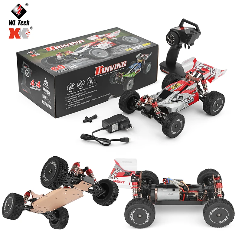 Wltoys 144001 1/14 4WD сплав 60 км/ч высокая скорость RC Buggy электрический автомобиль игрушки