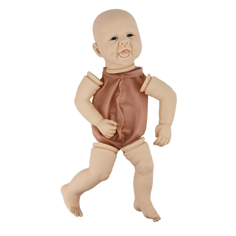 

22 Inch Realistic Newborn Fabric Body Bebe Reborn Doll Unpainted Unfinished Doll Parts DIY Blank Doll Kit In Stock Kids Playmate