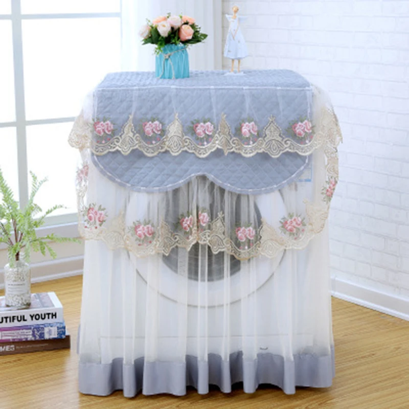 

Washable Washing Machine Cover Lace Protector Floral style Decor 4 colors 60*60*85cm Useful