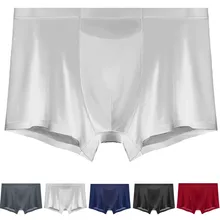 

Men'S Boxer Briefs Thin Section Breathable Mid-Waist Large Size Boxer Briefs