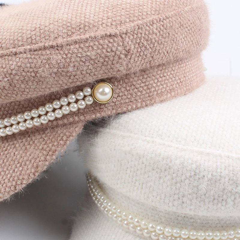 Cotton Newsboy Cap Women Winter Caps Military Vintage Flat Top