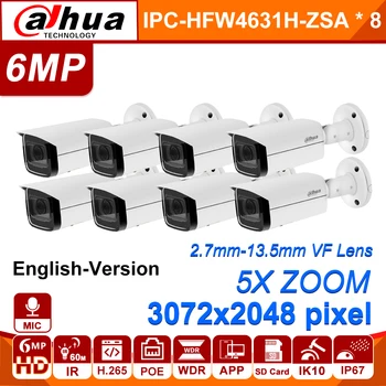 

Wholesale Dahua IPC-HFW4631H-ZSA 8Pcs/lot 6MP CCTV Bullet Camera 2.7-13.5mm VF Lens POE Built-in MIC Support Micro SD Card Slot