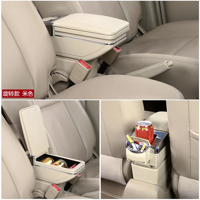 K-Style beige Подлокотник коробка для Honda Fit Jazz- центральная консоль Arm Store содержимое коробки Подстаканник Пепельница автомобильный Стайлинг - Название цвета: K-Style beige