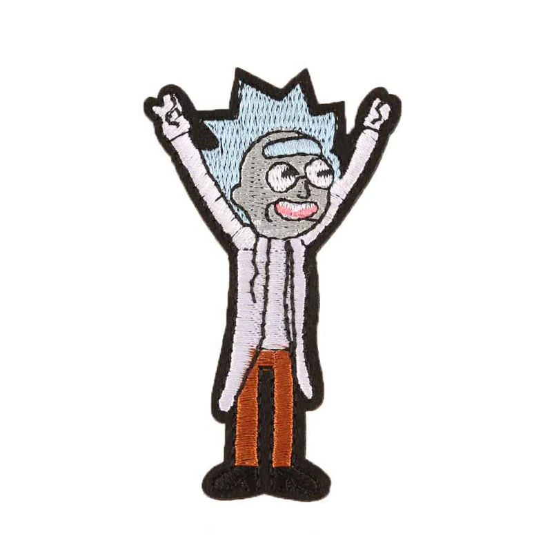 

Pulaqi Cartoon Patch Iron On Patches On ClothesRick And Morty DIY Personality Patch Embroidered Patches For Clothing Accessory