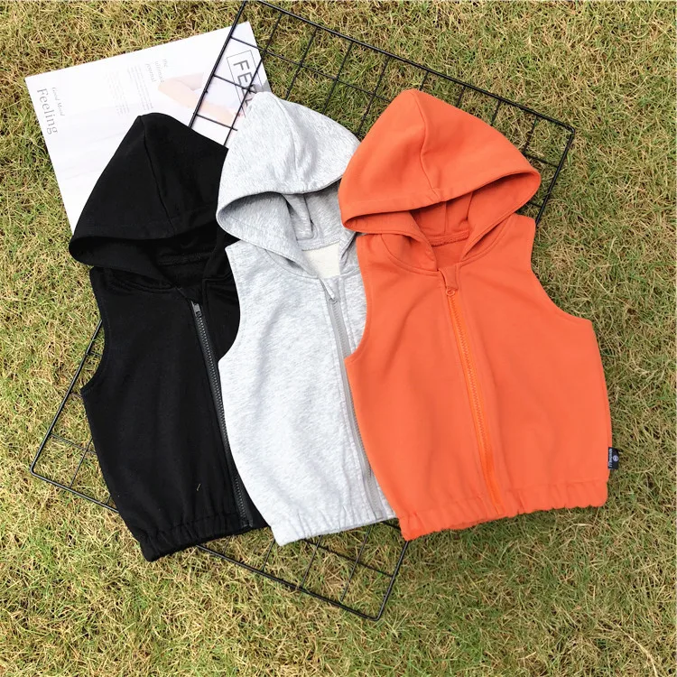Chen/Одежда для младенцев и мам г. стильный детский жилет осенне-зимний Универсальный жилет с капюшоном для мальчиков толстовка с капюшоном