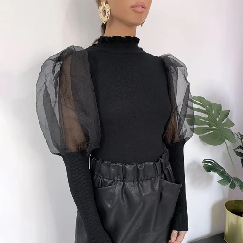 puff long sleeve shirt women07