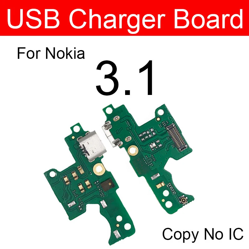 Плата для зарядки микрофона и USB для Nokia 1, 2, 2,1, 3, 3,1, 5, 5,1 Plus, X5, 2GEN, TA-1054, микрофонная зарядка, usb-разъем, запасная плата - Цвет: For NK 3.1 Copy