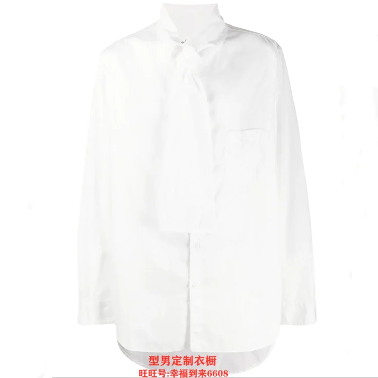 S~ 6XL! На заказ Модный Мужской Дикий европейский и американский Повседневный свободный был тонкий джемпер личность Молодежная рубашка
