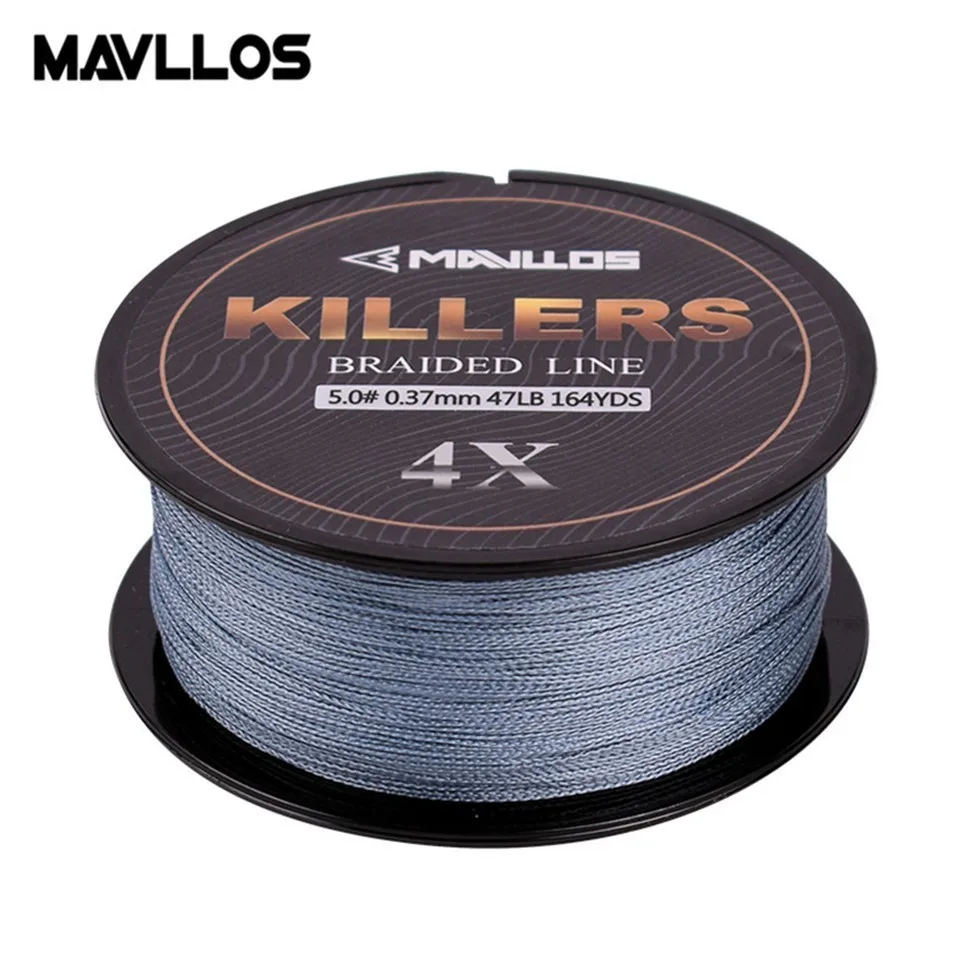 Mavllos Killers 220 м/240yds 4 нити рыболовная плетеная леска 80LB чрезвычайно низкая память