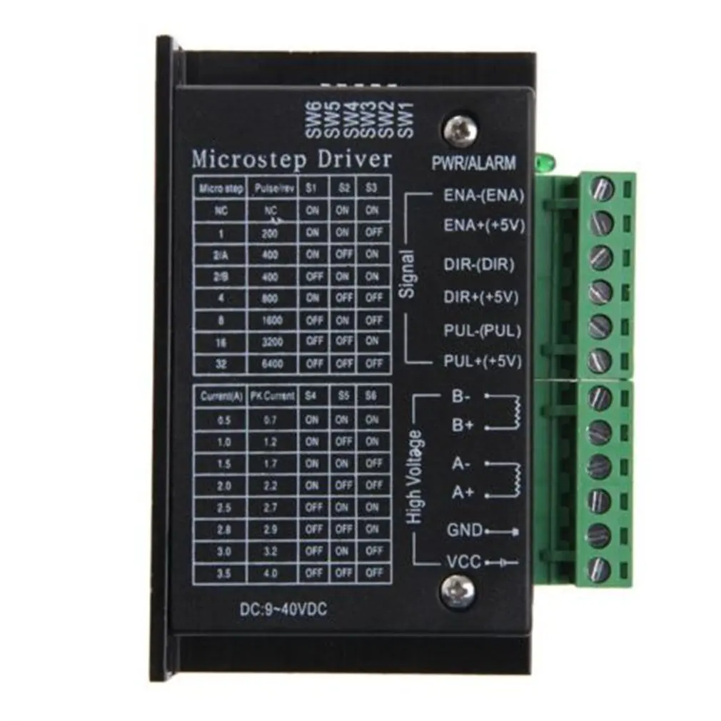 TB6600 одноосный 4А Драйвер шагового двигателя контроллер 9~ 40 в микро-шаг ЧПУ
