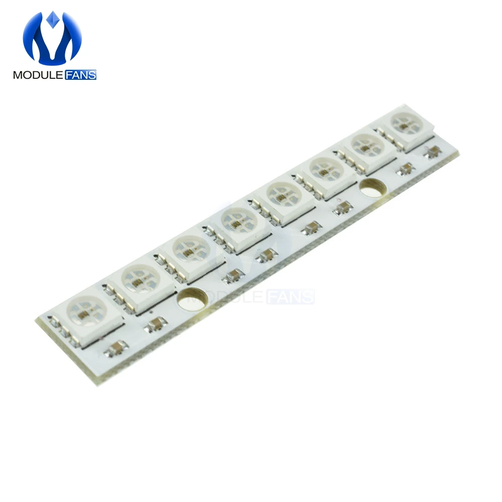 WS2812 WS 2811 5050 RGB модуль панели светодиодной лампы 5 в 8 битная Радужная светодиодная