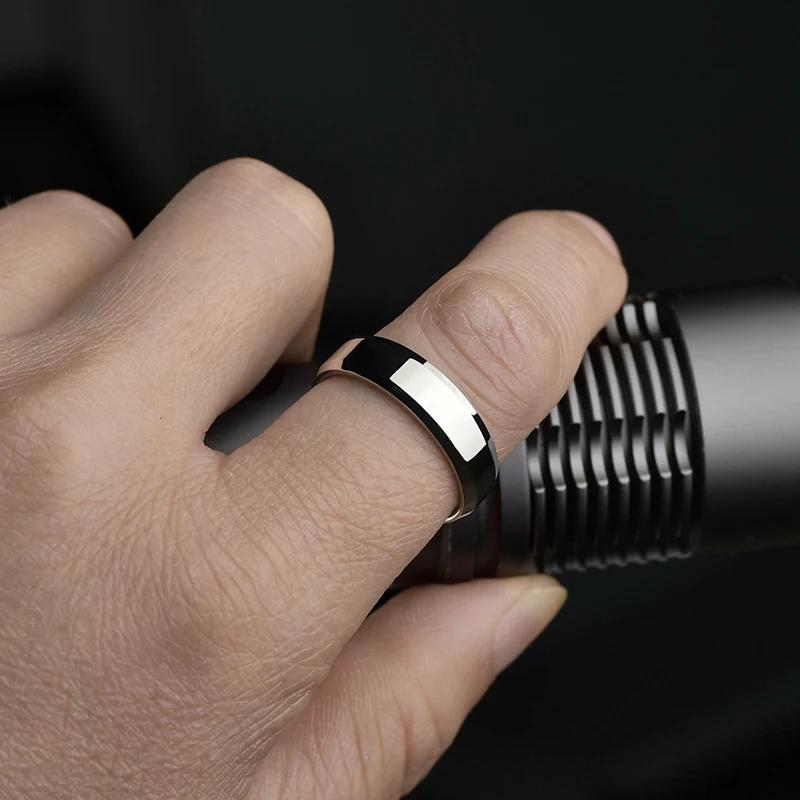 8mm Simple Men Stainless Steel Ring