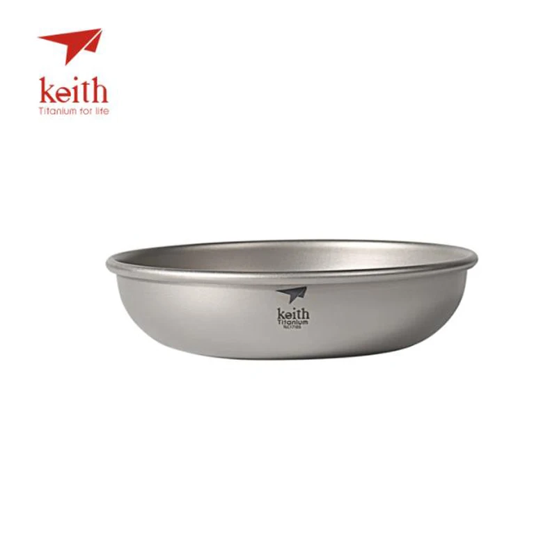 

Keith Camping Titanium picnic Dishes outdoor 150ml-450ml Saucer Outdoor Tableware Camping Plates Cutlery Ti5362/Ti5368