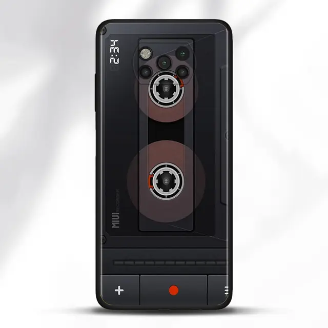 Back Case for Xiaomi Poco X3 NFC X3 F3 M3 TPU Cover for Redmi Note 8 8T 9 9T 9S 10 Pro Phone Cover Vintage Tape Camera Gameboy B06