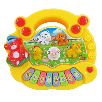 

Cartoon Farm Animal Music Piano Puzzle Electronic Piano Baby Early Education Enlightenment Electric Toy