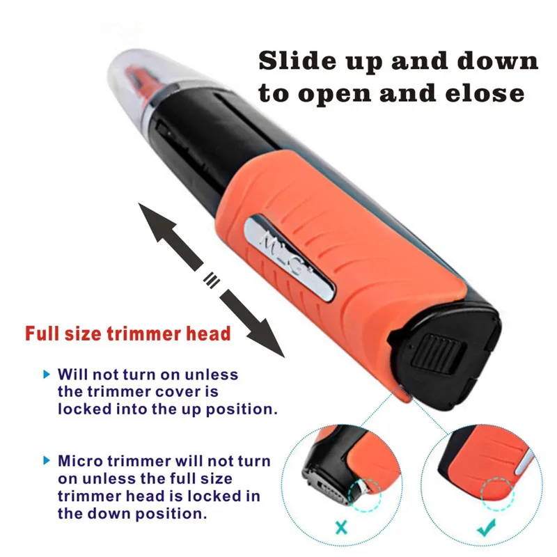 Shopify Прямая поставка бровей Триммер для носа, ушей Триммер для удаления волос унисекс персональный Электрический Уход за лицом тример с светодиодный свет