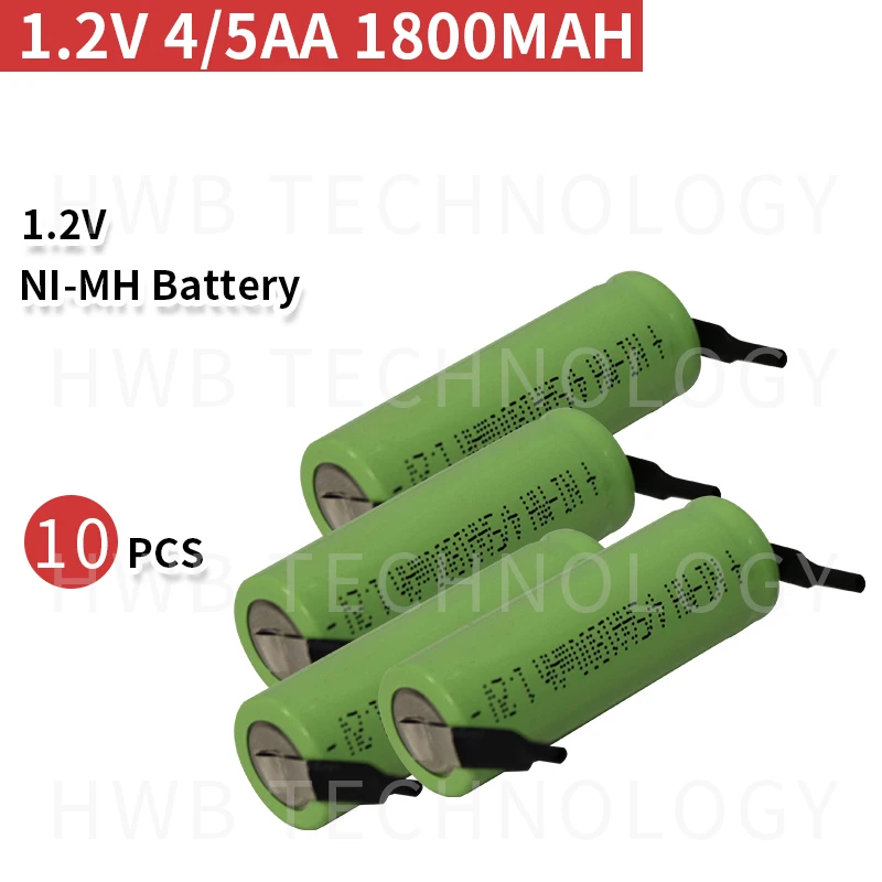 10 шт./лот KX Оригинальный Новый 1 2 в 4/5AA 1800 мАч Ni-Mh 4/5 AA Ni Mh перезаряжаемая батарея с