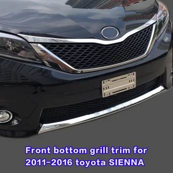 

Car styling ABS Chrome Front Gille Trim Rear Bumper Protector for TOYOTA SIENNA 2011 12 13 14 15 16 17 accessories