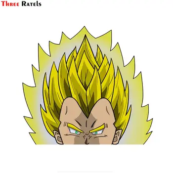 

Three Ratels FC430 Vegeta Peeker cartoon 3D Stickers for car poster anime decal