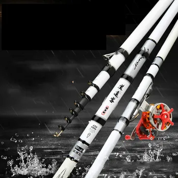 

Carbon 4.5m -9.0m Telescopic Fishing Rod Light Front-end Fishing Vara De Pesca Spinning 3 Position Pole Sea Fishing Tackle Peche
