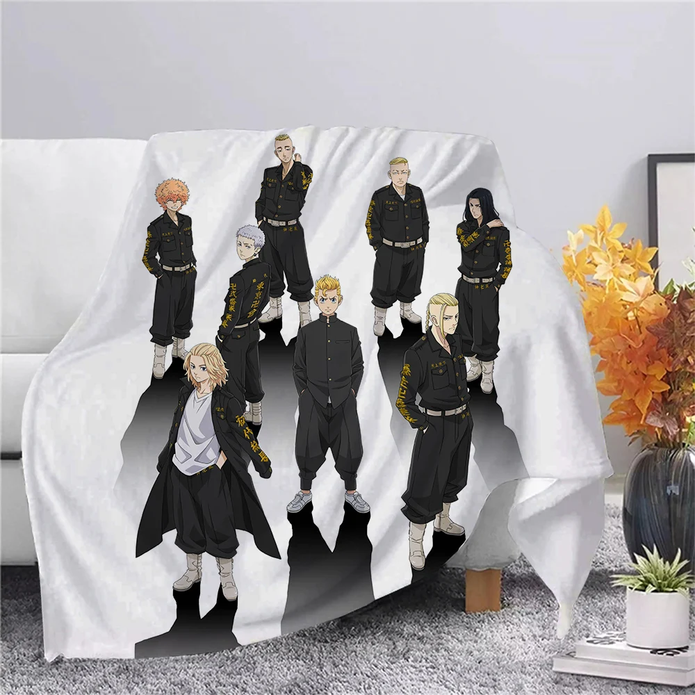 CLOOCL Selimut Flanel Revengers Tokyo Keren Selimut Lempar Anime Gambar