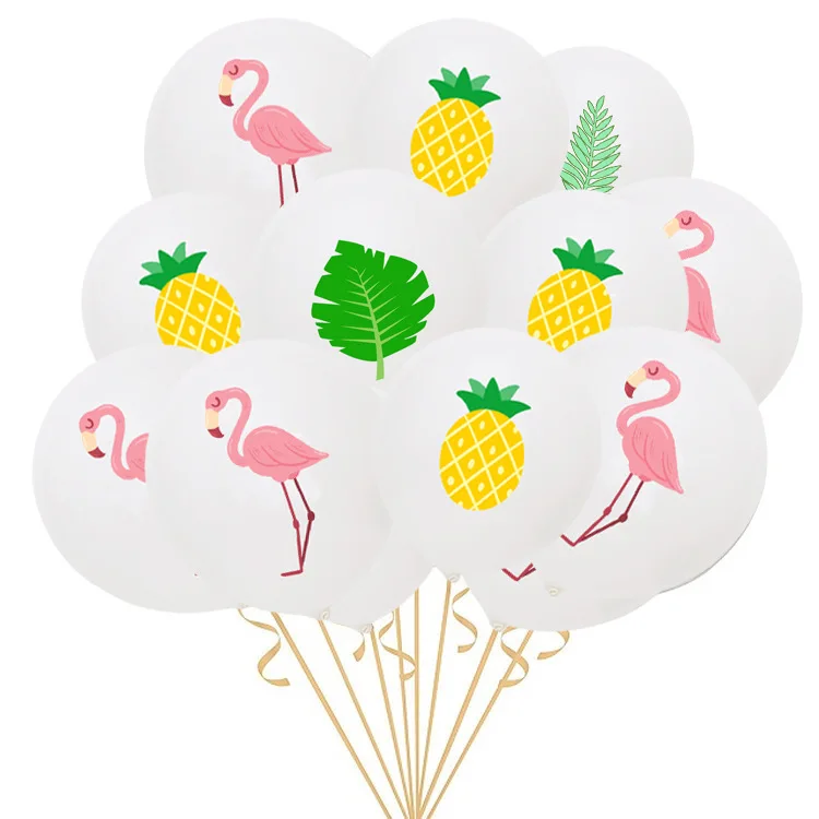 

Hawaii Party Balloon Latex Balloon Includes Flamingo Tropical Leaf Pineapple Balloons Party Holiday Decorations Birthday